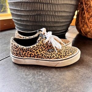 Vans Leopard Print Sneakers with White Laces